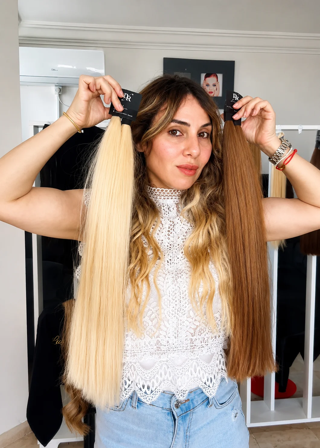 Hairdresser working